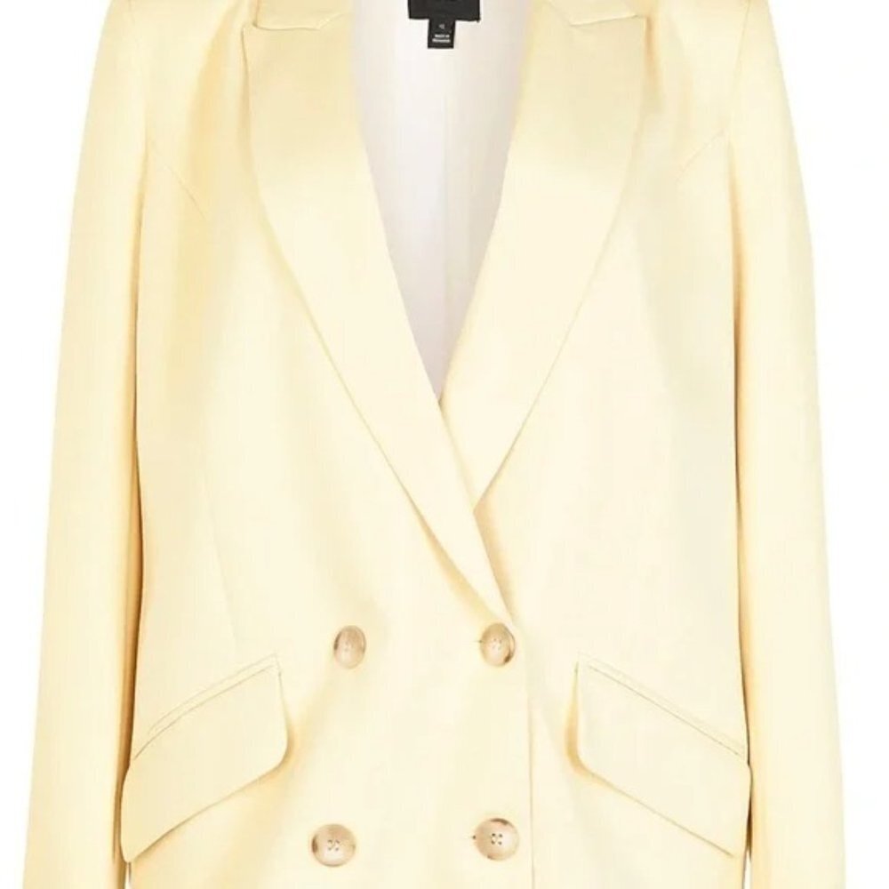 River Island Light Yellow Suit Size 4 - Picture 3 of 11